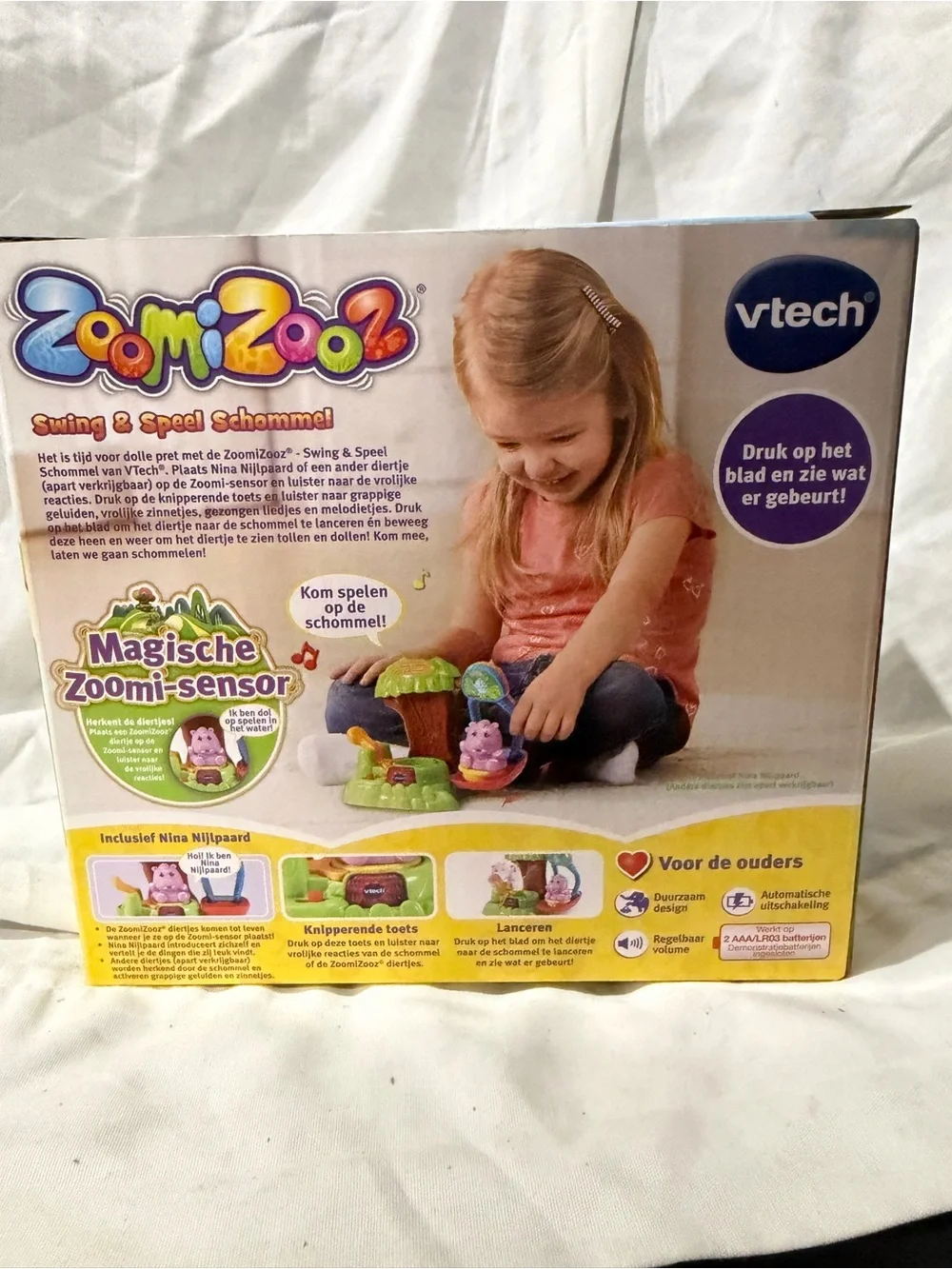 ZomiZoo Swing & Speel Hippo Swing - Green & Purple